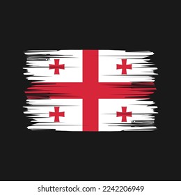 Georgia Flag Brush Vector Illustration