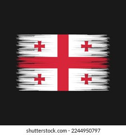 Georgia Flag Brush Vector Illustration
