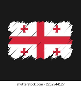 Georgia Flag Brush Vektor Illustration