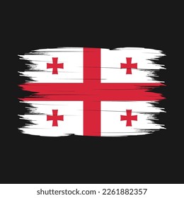 Georgia Flag Brush Vektor Illustration