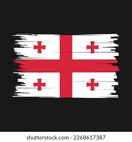 Georgia Flag Brush Vector Illustration