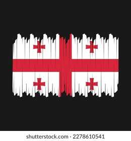 Ilustración del vector del pincel de bandera de Georgia