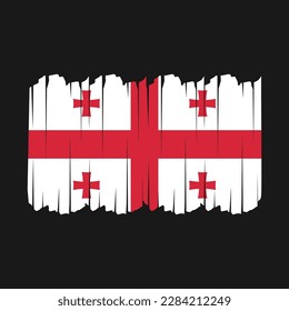 Ilustración del vector del pincel de bandera de Georgia