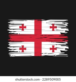 Georgia Flag Brush Vector Illustration