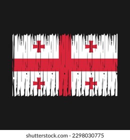 Georgia Flag Brush Vector Illustration