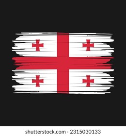 Georgia Flag Brush Vektor Illustration