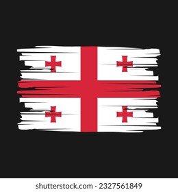 Georgia Flag Brush Vector Illustration