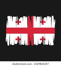 Georgia Flag Brush Vektor Illustration