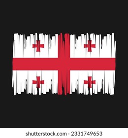 Ilustración del vector del pincel de bandera de Georgia