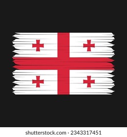 Ilustración del vector del pincel de bandera de Georgia