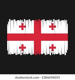 Ilustración del vector del pincel de bandera de Georgia