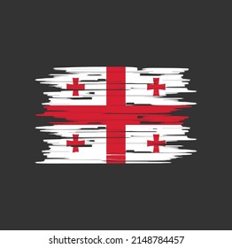 Georgia Flag Brush Vector. National Flag