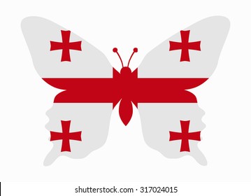 georgia flag butterfly