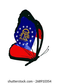 Georgia flag butterfly - vector
