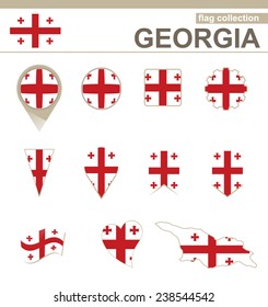 Georgia Flag Collection, 12 versions