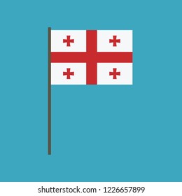 Georgia flag icon in flat design. Independence day or National day holiday concept.