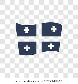 Georgia flag icon. Trendy Georgia flag logo concept on transparent background from Country Flags collection