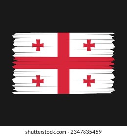 Georgia flag icon vector illustration