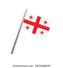 georgia flag icon vector template illustration logo design