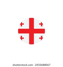 georgia flag icon vector template illustration logo design