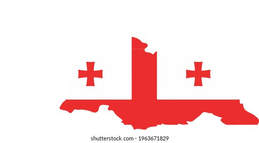 VECTOR DE ICONOS DE BANDERA Y MAPA GEORGIA