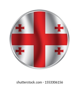 Georgia flag, official colors and proportion correctly. National Georgia flag. Vector illustration.