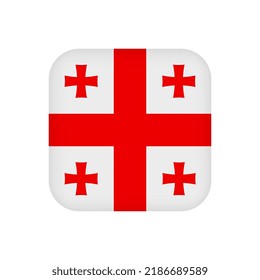 Georgia flag, official colors. Vector illustration.