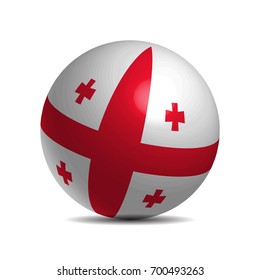 Georgia Flag on a 3d ball