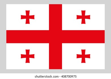 Georgia flag  on a black background, stylish vector illustration