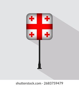 Ilustração do vetor da bandeira da Geórgia