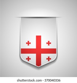 Georgia flag shield