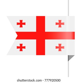 Georgia Flag Vector Bookmark Icon - Illustration