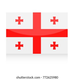 Georgia Flag Vector Icon - Illustration
