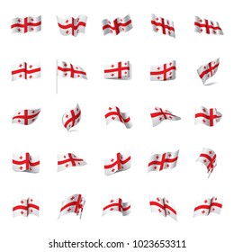 Georgia flag, vector illustration