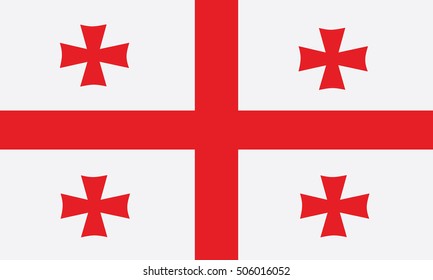 Georgia flag. Vector illustration. 