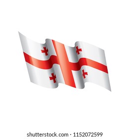 Georgia flag, vector illustration on a white background