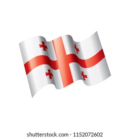 Georgia flag, vector illustration on a white background