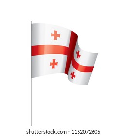 Georgia flag, vector illustration on a white background