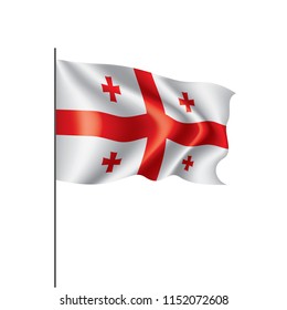 Georgia flag, vector illustration on a white background