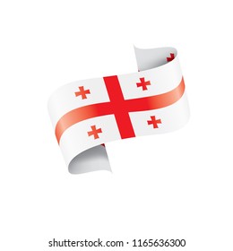 Georgia flag, vector illustration on a white background
