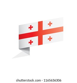 Georgia flag, vector illustration on a white background