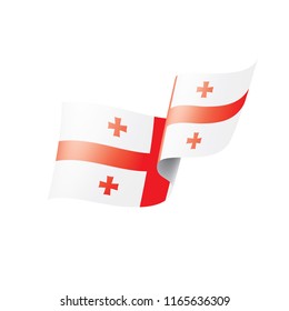 Georgia flag, vector illustration on a white background