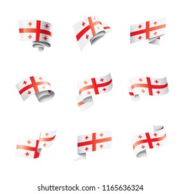 Georgia flag, vector illustration on a white background