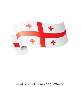 Georgia flag, vector illustration on a white background