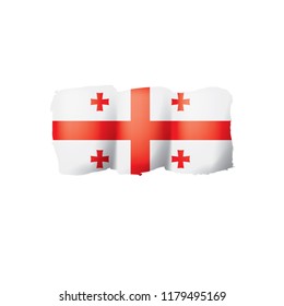 Georgia flag, vector illustration on a white background