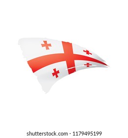 Georgia flag, vector illustration on a white background