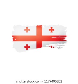 Georgia flag, vector illustration on a white background
