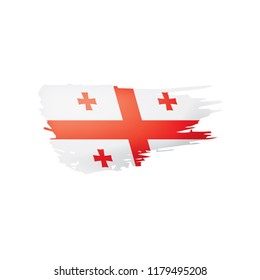 Georgia flag, vector illustration on a white background