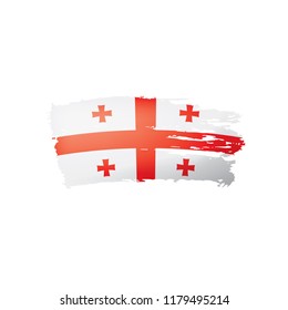 Georgia flag, vector illustration on a white background