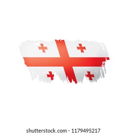 Georgia flag, vector illustration on a white background